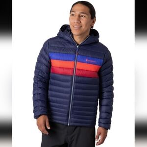 Cotopaxi Fuego Down Hooded Jacket - Maritime/Blue Violet Stripes